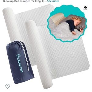 hiccapop Inflatable Bed Rail for Toddlers Travel Bed Rail Blow-up Bed Bumper